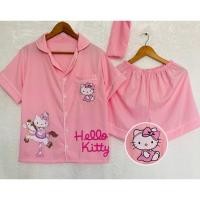 ราคา ชุดนอน kitty + ผ้าปิดตา งานตัดไทย ไหมอิตาลีพรีเมียม แขนขาสั้น (11309446275)