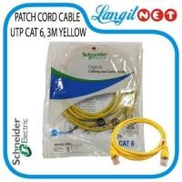 ราคา SCHNEIDER PATCH CORD CABLE UTP CAT6 3M สีเหลือง DC6PCURJ03YLM (28622294398)