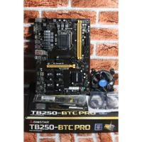 ราคา ชุด MB biostar TB250-BTC PRO 12GPU+cpu i3 7100+ram 4g ddr4 2133 (7573832254)