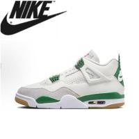 ราคา Nike SB x Jordan Air Jordan 4 "Pine Green" mid cut green and white【ของแท้ 100%】 (43214787836)