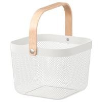 ราคา IKEA RISATORP รีซาทอร์ป ตะกร้าลวด, ขาว25x26x18 ซม. (10031087726)