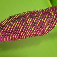 ราคา กำไลอินเดียสีชมพูบานเย็น#กำไลอินเดีย#กำไลถวายพระแม่#กำไลเสริมมงคล#กำไลสวย (10461486378)