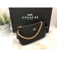 ราคา พร้อมส่งค่ะ Coach คล้องมือคล้องไหล่หนังสีดำสายโซ่สีทอง เรียบหรูดูดีมากค่ะ (5015235082)