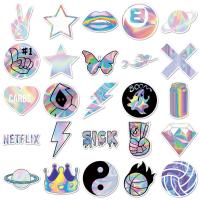 ราคา พร้อมส่ง REAL Laser Sticker 50ชิ้น สติกเกอร์โฮโลแกรมเลเซอร์ PVC กันน้ํา ลายการ์ตูนอนิเมะกราฟฟิติ Holographic (24816782346)