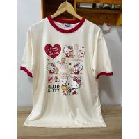 ราคา เสื้อโอเวอร์ไซด์สกรีนลายคิตตี้แต่งแขนกับคอทูโทน (28803342663)