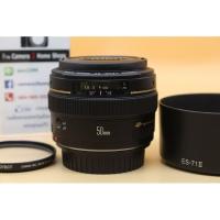 ราคา Lens Canon EF 50mm F1.4 USM อดีตร้าน สภาพสวย ไร้ฝ้า รา พร้อม Filter และ Hood (25773068229)