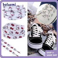 ราคา SANRIO BOLUMI 2 ชิ้นเชือกผูกรองเท้าแบน, 120 ซม.Sanrio Hello Kitty Shoelaces, แฟชั่นการ์ตูนรูปแบบรองเท้าลูกไม้อุปกรณ์เสริมสําหรับรองเท้าผ้าใบรองเท้าสีขาว (40805847347)