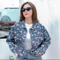 ราคา งานหรูดูแพง แจ็คเก็ตยีนส์แขนยาว ผ้ายีนส์แต่งลายดอก เสื้อยีนส์ผู้หญิง ผ้ายีนส์คอนตอน พร้อมส่ง (18137340491)