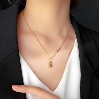 ราคา สร้อยคอผู้หญิง สแตนเลส ทองคำแท่งเล็ก สร้อยคอแฟชั่น (27881271731)