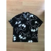ราคา H&M Exclusive Black Peanuts Snoopy Terry Cloth Pullover Polo Shirt (40252875582)