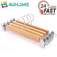 ราคา ไม้แขวนกางเกง ไม้แขวนเสื้อไม้ หัวหมุนได้360องศา ขนาด33cm*12cm(ตะขอ2ข้างปรับได้) เลือกได้ 2 สี (22147762697)