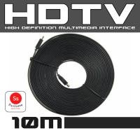 ราคา HDTV High Speed 10m 15m 20m 1080p 3D VER 1.4 สายแบบอ่อนแบนยาว 10เมตร 15เมตร 20เมตร(Black) (4612672681)