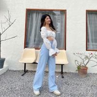 ราคา สินค้าขายดีBlue Jeans (กางเกงยีนส์ วินเทจเอวสูง) พี่ฟ้า (4409763160)