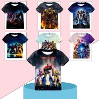 ราคา Bumblebee Boy เสื้อยืดแขนสั้น-Transformers หุ่นยนต์ Hero เสื้อยืดกราฟิก-น่ารักพิมพ์ชายเสื้อยืดแขนสั้นฤดูร้อนทุกวัน Casual Party Cool เครื่องแต่งกายเกมบ้านเด็กของขวัญ-Boy Cool แฟชั่น Design (2439255505