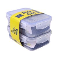 ราคา กล่องอาหารทรงเหลี่ยมฝาล็อก SUPER LOCK รุ่น JCP-6115-1GET1 ความจุ 890 มล. สีขาว-น้ำเงิน (28205288772)