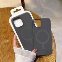 ราคา case 16 Pro max เคสซิลิโคน สีเทา เคสชาร์จได้ เคสสีพื้นชาร์จได้ งานกำมะหยี่ ไอโฟน 7plus 11'12'13'14'15'16'PRO'MAX 16plus (28383838146)