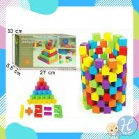ราคา Hellomom ของเล่นไม้ บล็อกไม้ บล๊อคไม้ลูกบาศก์ 100 ชิ้น ลูกเต๋าสี บล็อคสี่เหลี่ยม ติวสอบสาธิต มีโจทย์มาในชุด พร้อมถุงเก็บ (5815500642)