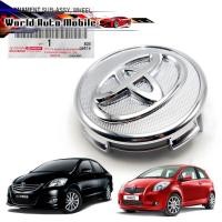 ราคา ฝาครอบดุมล้อ สีโคมเมียม ขนาด57มิล ของแท้ 1 ชิ้น Toyota Prius'08-'14 Corolla Yaris Vitz Vios '04-'15 ปี2004 - 2015 (9123269112)