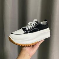 ราคา รองเท้ามือสอง รองเท้าผ้าใบ ทรง converse สีดำ ไซร์ 38 (29810875691)