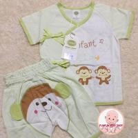 ราคา ชุดนอนเด็กลิงเขียวแขนสั้น By Enfant Green (6143595997)