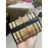 ราคา กระเป๋าสตางค์ใบสั้น BURBERRY มือสองหนังแท้ (12391215643)