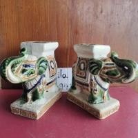ราคา กีํช้างกระเบื้องดินเผา ขนาดความสูง 5 นิ้ว แพคคู่ (43003940167)
