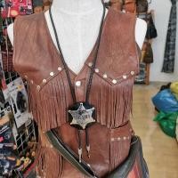 ราคา โบโลไทด์ สร้อยคอ เครื่องประดับสไตล์คาวบอย เข็มกลัดคาวบอย Bolo tie Cowboy necklace (Set C) จี้หินประกบหนัง (23909936499)