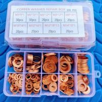 ราคา แหวนรองสีดําทองแดงบริสุทธิ์แหวนรองสกรู กล่อง100วัดมังกรทองเหลือง200ชิ้นจากม5ถึงม14 (40963504145)