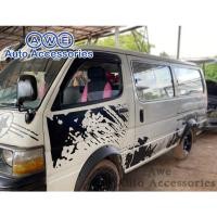 ราคา กันสาดรถตู้ TOYOTA Commuter Hiace หัวจรวด 1992-2004 Logo Hiace ดำเข้ม (25114787989)