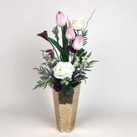 ราคา แจกันดอกไม้ประดิษฐ์ ดอกไม้ปลอมพร้อมแจกัน ดอกไม้ประดิษฐ์ตกแต่งบ้าน (14735436602)