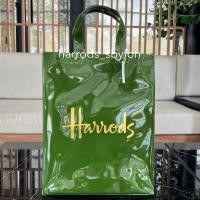 ราคา Harrods * พร้อมส่ง * Size M Green Logo Shopper Bagของแท้100% จากอังกฤษ (24620003791)