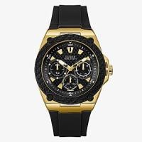 ราคา Guess - U1049G5 - Gold-Tone and Black Multifunction watch นาฬิกาชายเกซสายซิลิโคนดำ ของแท้จากเอาทเลตอเมริกา (15913475571)