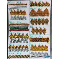 ราคา ริบบิ้นลูกไม้ ริบบิ้นทอง เทปตกแต่ง เทปลูกไม้ดิ้นทอง แถบผ้าทอง ราคาถูก ชุด1 (3534662089)