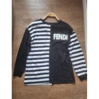 ราคา FENDIเสื้อยืดคอกลมแขนยาวสีดำลายขาวปักที่หน้าอกงานสวยอก38-40ยาว27(งานมือสอง)22 (28828200623)