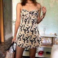 ราคา Daisy Strap Dressมินิเดรสสายเดี่ยวผูกไหล่ ลายดอกเดซี่ (1988852563)