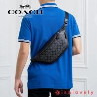 ราคา Isa Lovely Shop COACH F78777 WARREN BELT BAG IN SIGNATURE CANVAS COLOR: CHARCOAL/BLACK (24413513349)