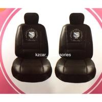 ราคา (1คู่) หุ้มเบาะหนังคู่หน้า คิตตี้ สีดำ Kitty ลิขสิทธิ์แท้ (2222719646)
