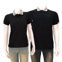 ราคา เสื้อโปโล สีดำ คอคลีปขาวเทาท๊อปขาว เป็นทรงตรงมาตรฐาน มีกระเป๋าที่หน้าอก เนื้อผ้านุ่ม สวมใส่สบาย (677535358)
