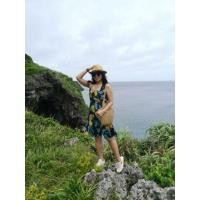 ราคา เดรสลายฮาวายใบไม้สีเขียว (2798843847)