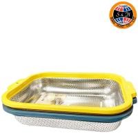 ราคา SH กระชอน ตะแกรง ตะกร้า กระชอนสแตนเลส กระชอนก้นลึกมีหูจับ (18264975790)