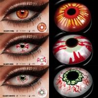 ราคา Eyeshare Crazy Red Contacts คอนแทคเลนส์ฮาโลวีนสําหรับฮาโลวีนคอสเพลย์ประจําปีใช้นักเรียนความงาม (29457684855)