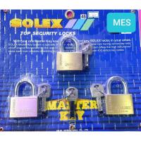 ราคา กุญแจทองเหลือง SOLEX Master Key ขนาด 45 มม. 3 ตัว/ชุด (6129139551)