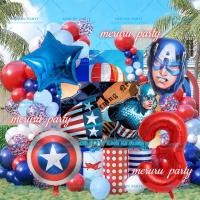 ราคา Marvel Superhero Balloon Set กัปตันอเมริกา Spiderman Iron Man Theme เด็กวันเกิด Party ตกแต่ง (28484245183)