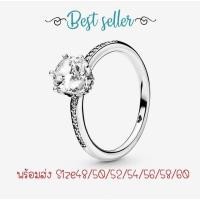 ราคา (ของแท้100%)Pandora silver ring ** แหวนเพชรชู (24640021122)