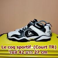 ราคา Le coq sportif (ไก๋) Court TR มือสอง ของแท้ ไซส์ 42 ยาว 27 เซน สภาพสวยมาก กริ๊บ (รองเท้าเลอคอค สีขาว รุ่น เบอร์ ใหม่ ดี) (1681366519)