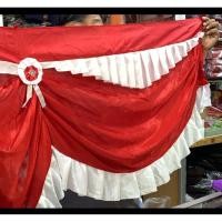 ราคา MERAH WAVE FLAGS*RED WHITE PLAIN * 10 /5 WAVES (40411490393)