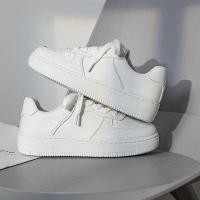 ราคา TT14พร้อมส่งจากไทย ไซส์ใหญ่36-46 รองเท้าผ้าใบสีขาว หนังPu (21481007460)