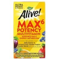ราคา Nature's Way,Alive! Max6 Potency Multivitamin, 90 Capsules วิตามินแร่ธาตุรวม ผสมผัก ผลไม้ในเม็ดเดียว (15039536249)