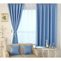ราคา ผ้าม่านผ้าพร้อมห่วงตาไก่ริบบิ้นผ้าม่านเหนียวสีฟ้าใหม่สําหรับกันแดดสมัยใหม่ (25577946482)
