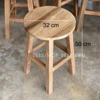 ราคา เก้าอี้ไม้สักเก่า ทรงกลม เก้าอี้บาร์ (22648169936)